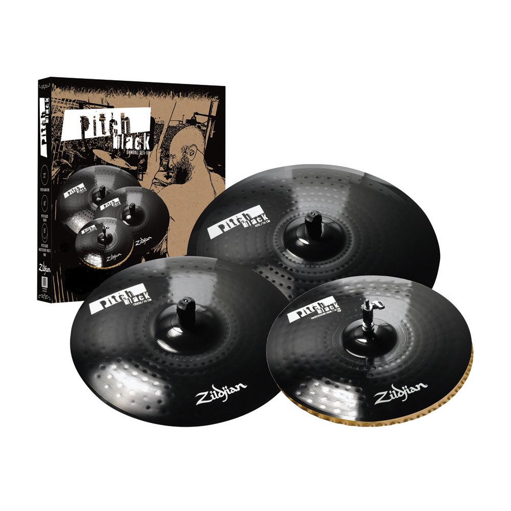 Zemial ブラックメタル　BLACKL Zildjian ZPB Pitch Black Pro Cymbal Boxset 14HH/16C/20R : Amazon